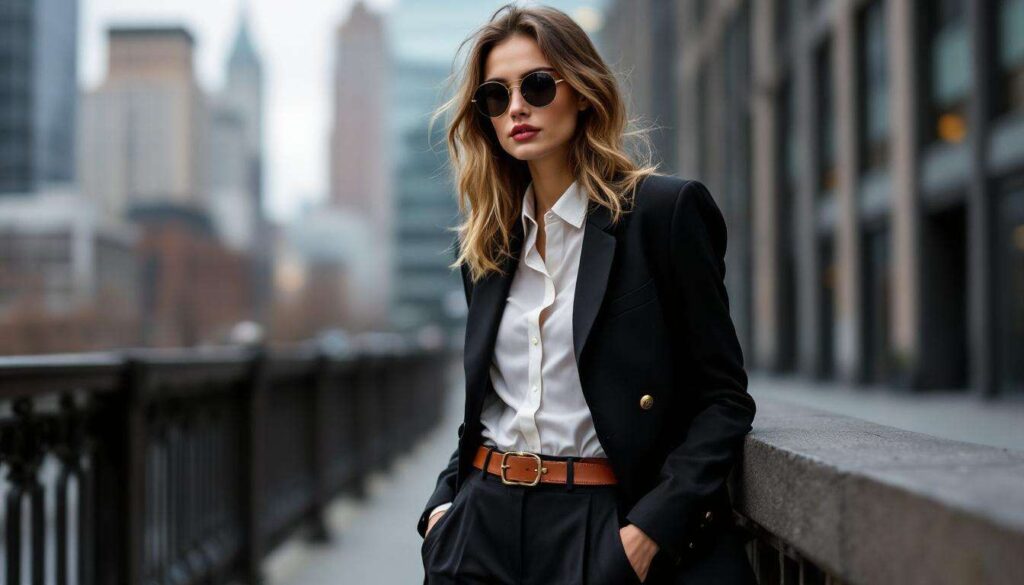 Se si abbinano nero e marrone così, il look diventa subito più elegante