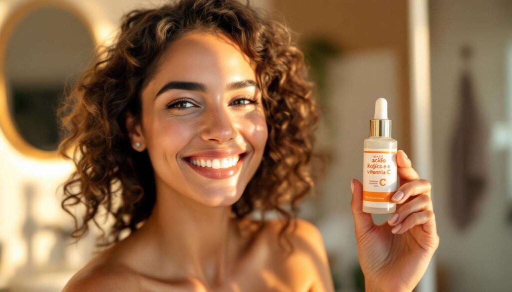 Una donna rivela come acido kojico e vitamina C hanno reso la sua pelle luminosa