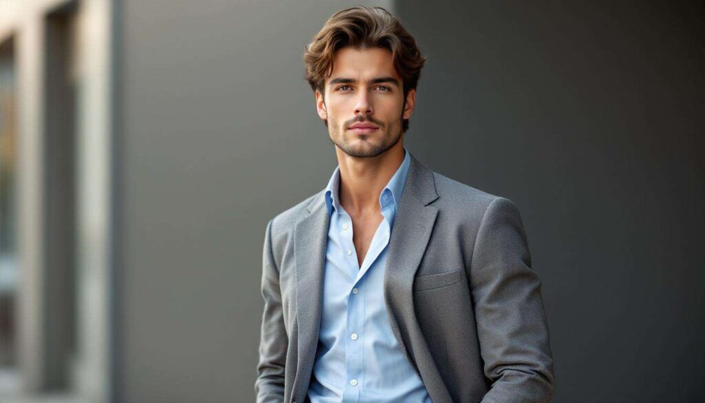 Blazer grigio e camicia azzurra, la combo (ex) classica nel 2026 si aggiorna in versione spigliata e easy